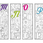 Alphabet Letter Bookmarks Set Of 7 Printable Coloring Pages 28