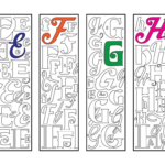 Alphabet Letter Bookmarks Set Of 7 Printable Coloring Pages 28