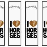 Animals Horse Birthday Bookmarks Bookmarks Printable