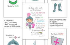 Armor Of God Scripture Bookmarks Printable Ephesians 6 11 17 Sunday