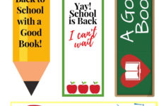 Back To School Printable Bookmarks My Three Readers