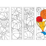 Basketball Coloring Bookmarks Sport Coloring Page Back To Etsy