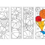 Basketball Coloring Bookmarks Sport Coloring Page Back To Etsy