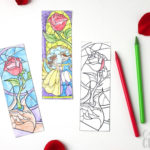 Beauty And The Beast Coloring Page Bookmarks Cutesy Crafts