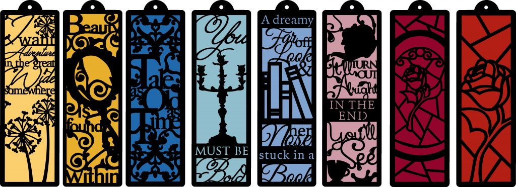 Beauty And The Beast Stained Glass Bookmarks Pazzles Craft Room