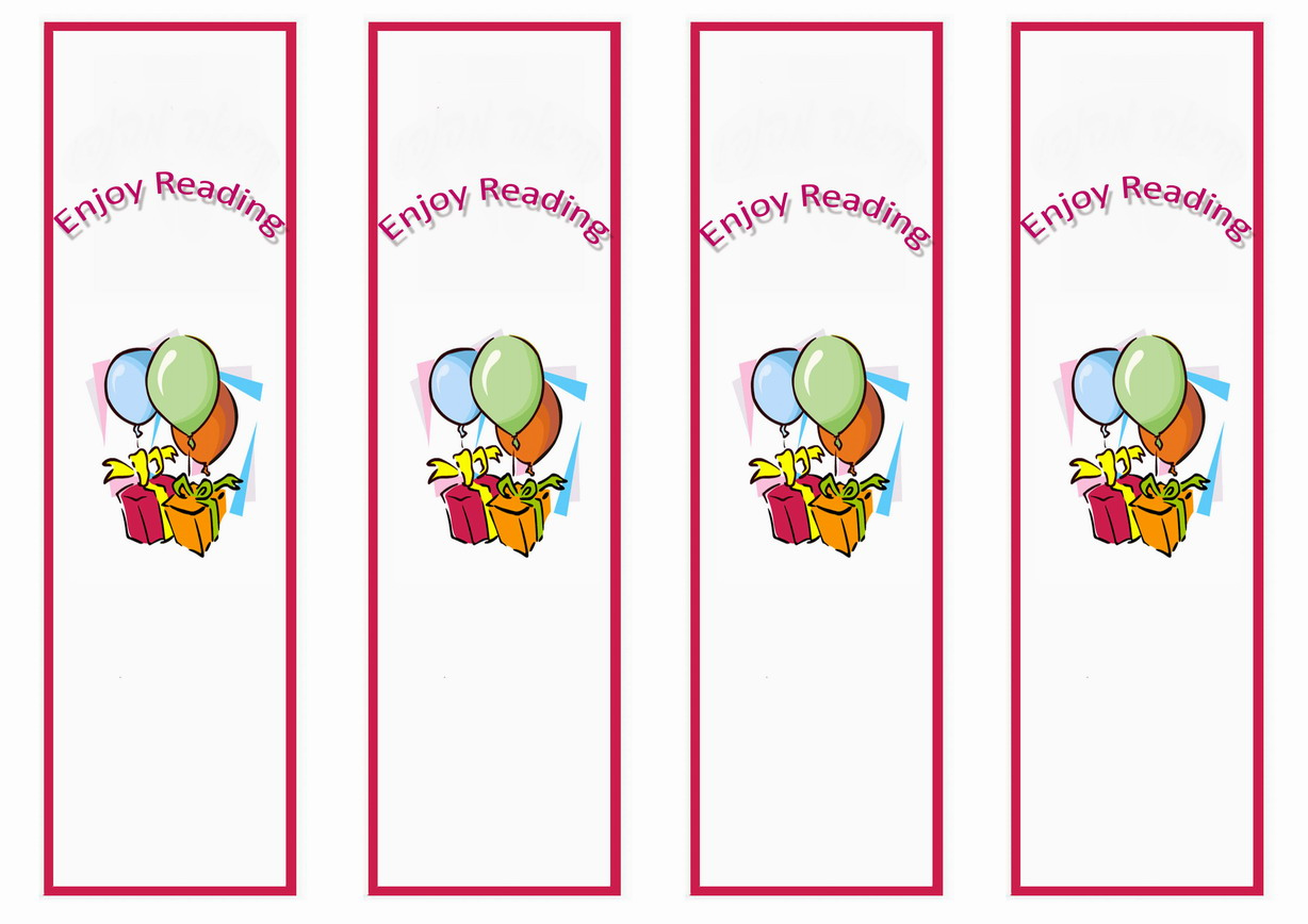 Birthday Bookmarks Birthday Printable