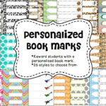Book Marks Personalize With Students Names Personalized Bookmarks