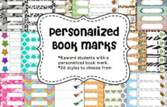 Book Marks Personalize With Students Names Personalized Bookmarks