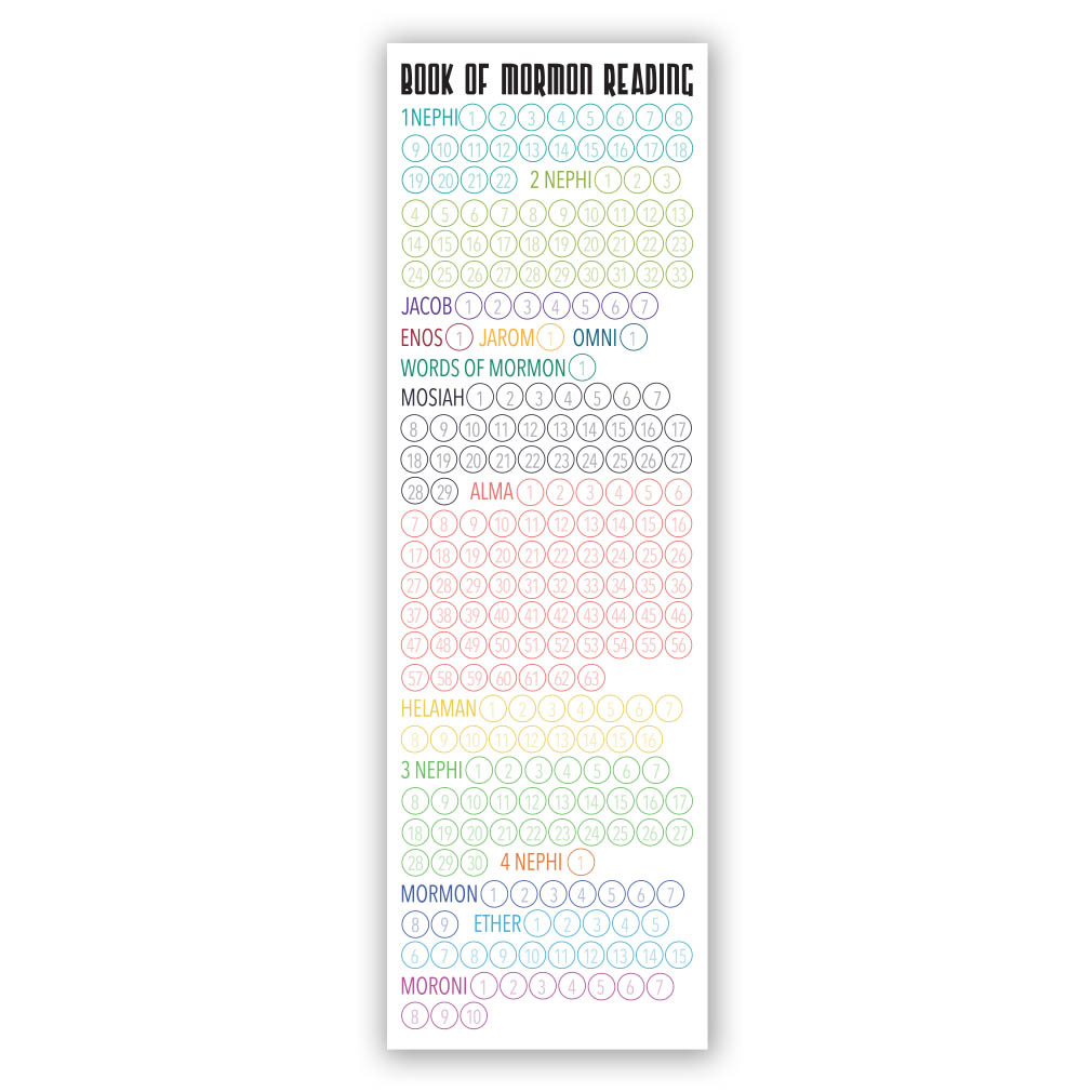 Book Of Mormon Reading Chart Bookmark Small Printable In LDS Latter 