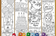 Bookmarks For Her birthday coloring bookmarks girls Coloring