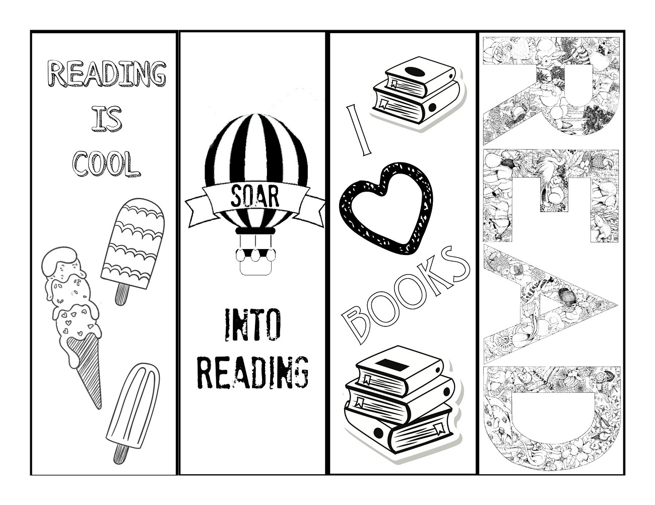 Bookmarks Template Learning Printable