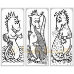 Bookmarks To Color Happy Dragons For Kids By MatchbookMemories 2 25