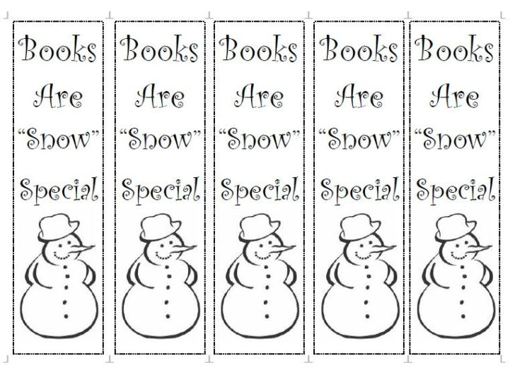 Winter Bookmarks Printable
