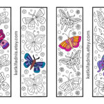 Butterfly Coloring Bookmarks Bookmarks Coloring Page Etsy