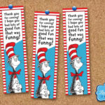Cat In The Hat Dr Seuss Printable Bookmarks Or Favor Tags