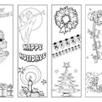 Christmas Bookmarks To Color By Hand Coloring Bookmarks Christmas