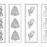 Christmas Coloring Printable Bookmarks Bookmark To Color By Funny