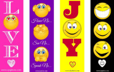 CJO Photo Printable Bookmarks Emojis
