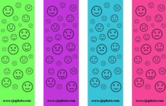 CJO Photo Printable Bookmarks Emojis Set 2