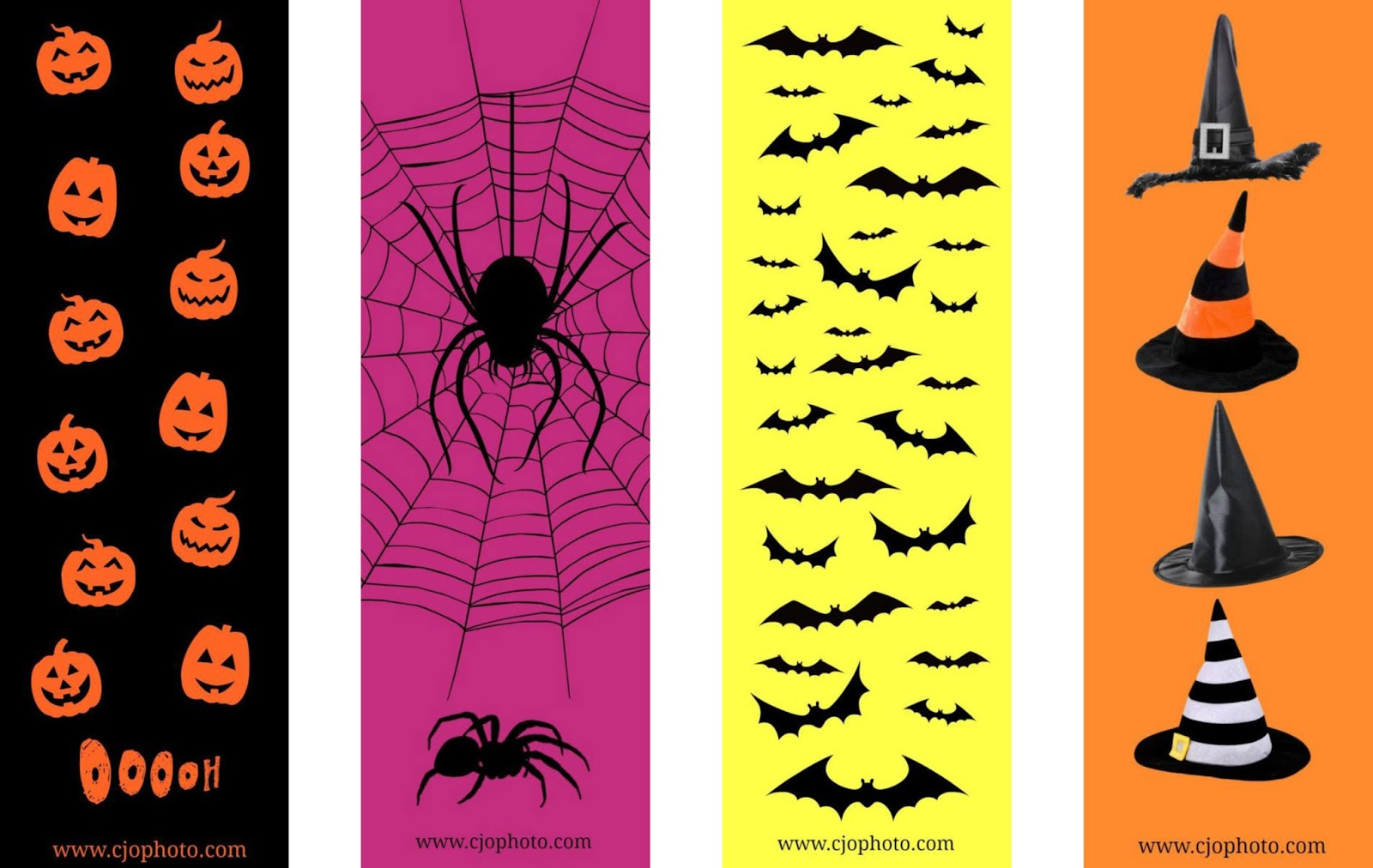CJO Photo Printable Bookmarks Halloween Set 2 