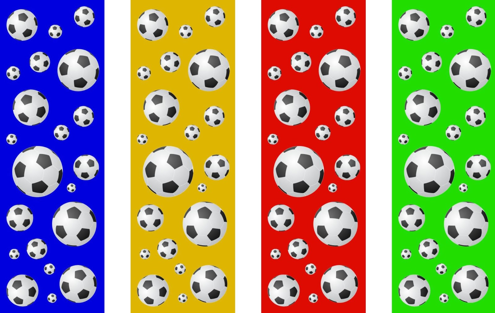 CJO Photo Printable Bookmarks Soccer Balls