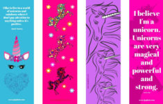 CJO Photo Printable Bookmarks Unicorns