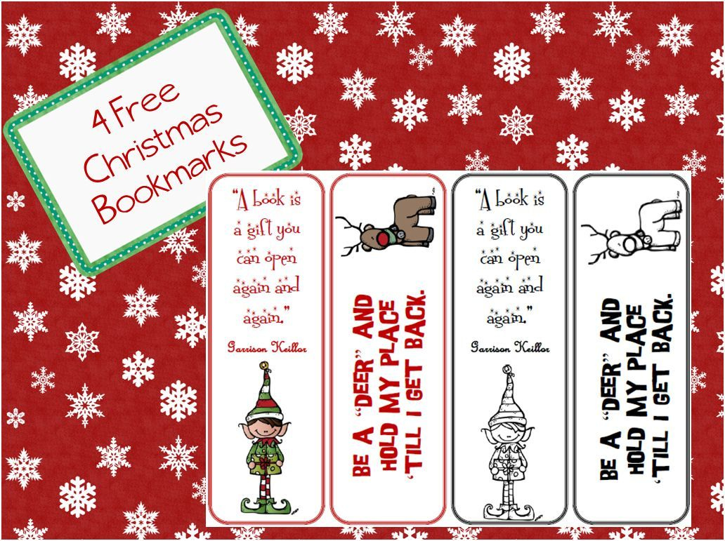 Classroom Freebies Christmas Bookmarks Christmas Bookmarks 
