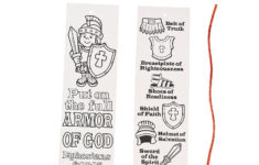 Color Your Own Armor Of God Bookmarks Armor Of God Bible For Kids