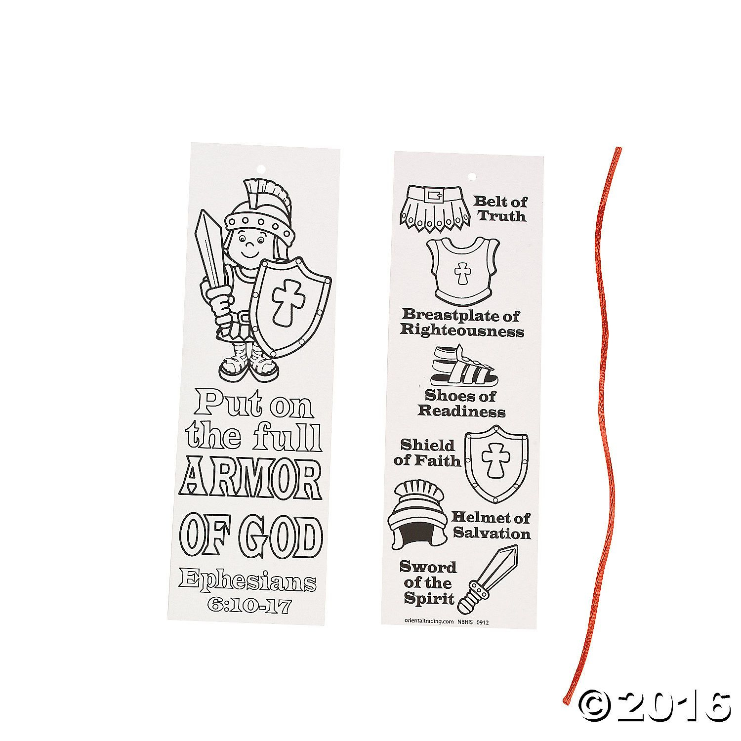 Color Your Own Armor Of God Bookmarks Armor Of God Bible For Kids 