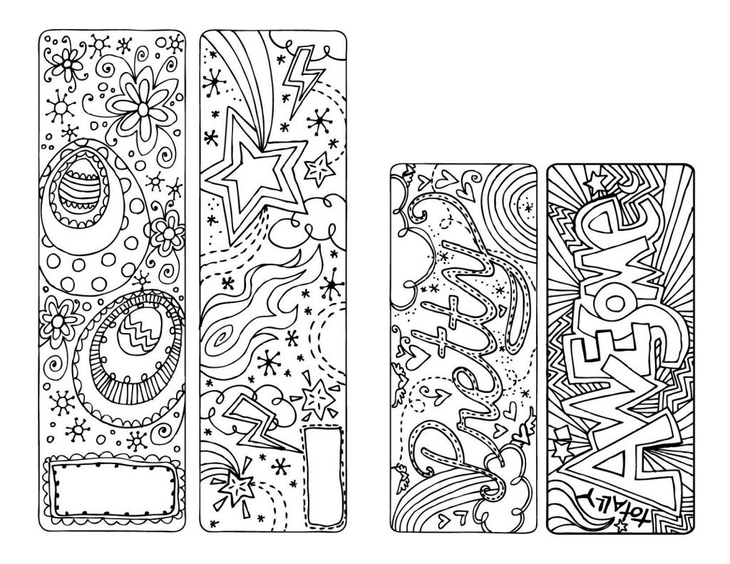 Color Your Own Bookmark Free 101 Printable