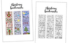 Coloring Christmas Bookmarks Free Printable