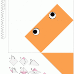 Corner Bookmark Orange Monster Free Printable