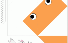 Corner Bookmark Orange Monster free Printable