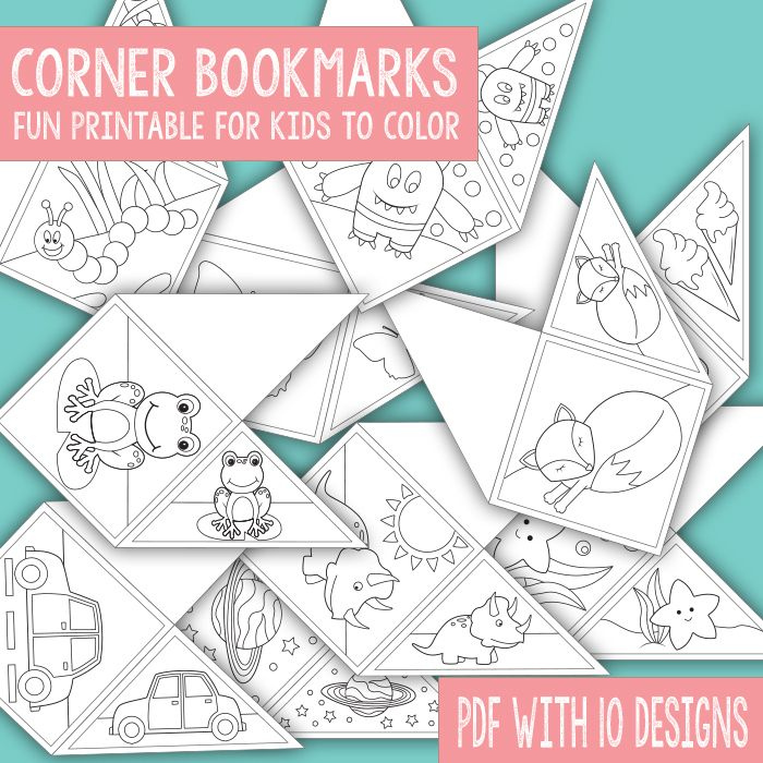 Corner Bookmarks For Kids To Color PDF File Bookmarks Kids Corner 