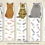 Cute Printable Bookmarks Cat Bookmarks Printable Cats