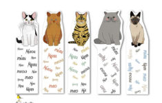 Cute Printable Bookmarks Cat Bookmarks Printable Cats Etsy