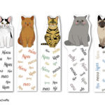 Cute Printable Bookmarks Cat Bookmarks Printable Cats Etsy