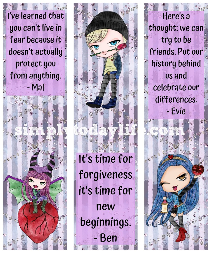 Descendants 3 Bookmarks For Kids Simply Today Life