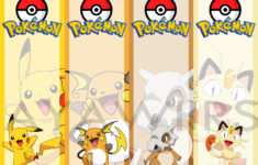 Digital Download Printable Bookmarks Pokemon