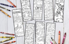 Dinosaur Bookmarks 8 Printable Coloring Bookmarks Digital Download
