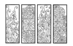 DIY Bookmarks Set Of 4 Printable Coloring Page Instant Download