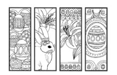 DIY Easter Bookmarks Printable Coloring Page Adult Coloring