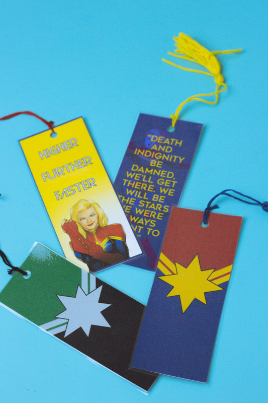 Do It Your Freaking Self Printable Captain Marvel Bookmarks Do It 