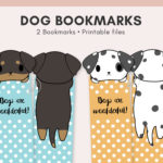 Dog Bookmarks Kawaii Funny Gift For Dog And Book Lover Etsy