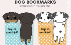 Dog Bookmarks Kawaii Funny Gift For Dog And Book Lover Etsy