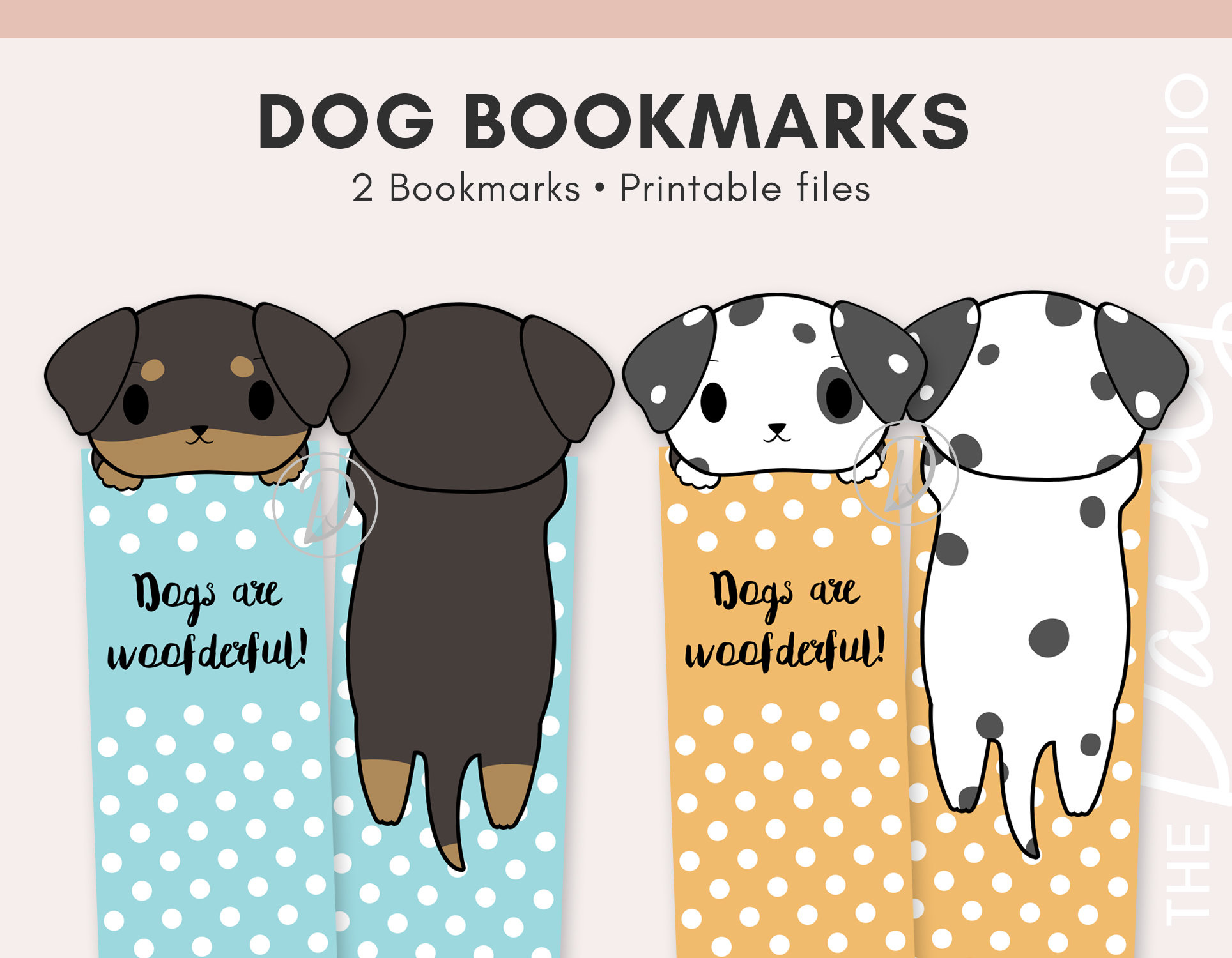 Dog Bookmarks Kawaii Funny Gift For Dog And Book Lover Etsy