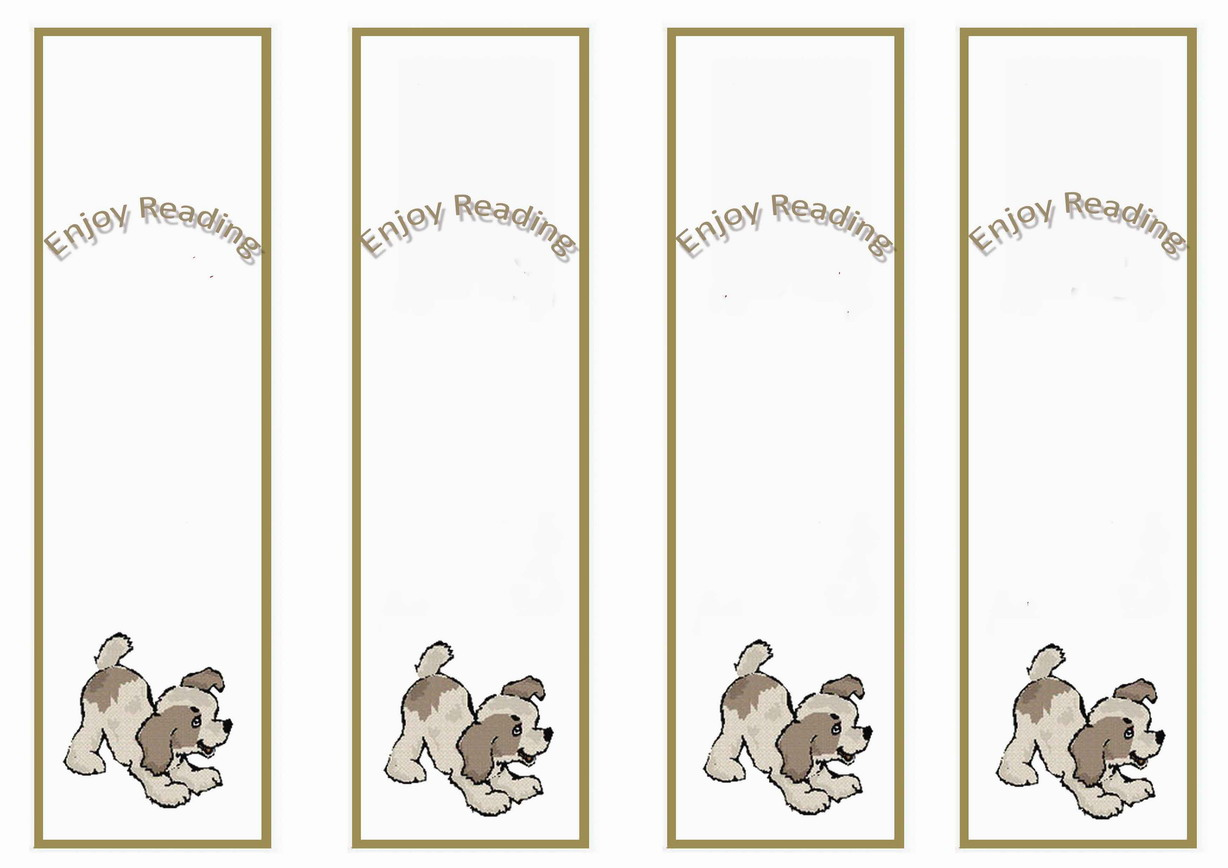 Dog Lovers Bookmarks Birthday Printable