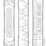 Download These FREE Winter Sport Snowboard Bookmarks Templates To Color