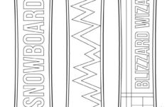 Download These FREE Winter Sport Snowboard Bookmarks Templates To Color