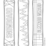 Download These FREE Winter Sport Snowboard Bookmarks Templates To Color